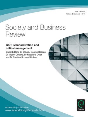 cover image of Society and Business Review, Volume 9, Issue 3